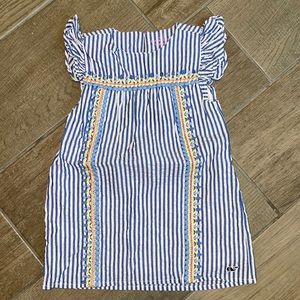 Vineyard Vines Girls' Embroidered Seersucker Dress; 2T